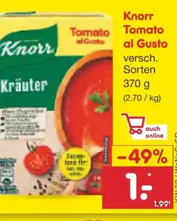 Netto Marken-Discount Knorr Tomato al Gusto Angebot