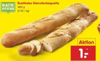 Netto Marken-Discount Netto Backstube Rustikales Steinofenbaguette Angebot
