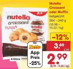 Netto Marken-Discount Ferrero Nutella Croissants Tiefgefroren Angebot