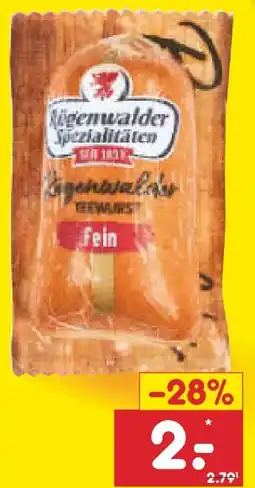 Netto Marken-Discount Rügenwalder Mühle Teewurst Fein Angebot