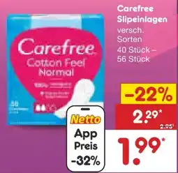 Netto Marken-Discount Carefree Cotton Feel Normal Slipeinlagen Angebot