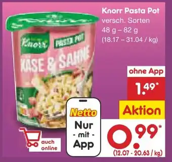 Netto Marken-Discount Knorr Pasta Snack Pot Angebot