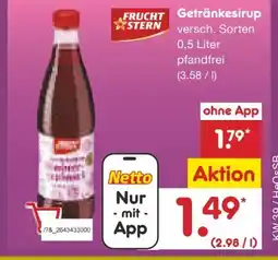 Netto Marken-Discount Fruchtstern Getränkesirup Angebot