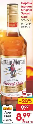 Netto Marken-Discount Captain Morgan Original Spiced Gold Rum Angebot