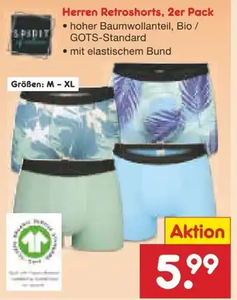 Netto Marken-Discount Spirit of Colours Herren Retroshorts 2er Pack Angebot