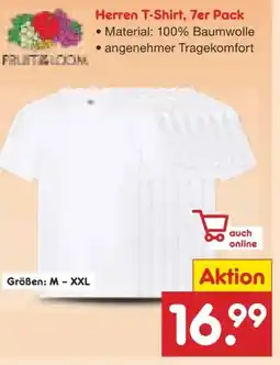 Netto Marken-Discount Fruit of the Loom Herren-T-Shirts 7er-Pack Angebot
