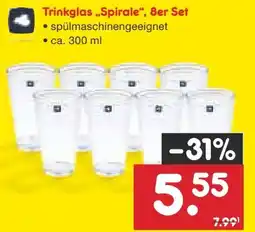 Netto Marken-Discount Leonardo Trinkglas Spirale 8er Set Angebot