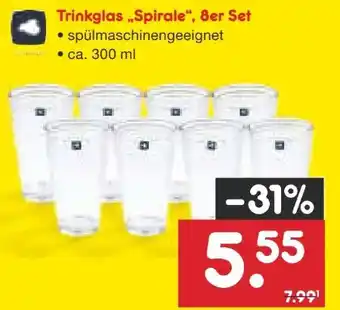 Netto Marken-Discount Leonardo Trinkglas Spirale 8er Set Angebot
