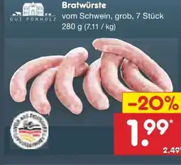 Netto Marken-Discount Gut Ponholz Bratwürste Angebot
