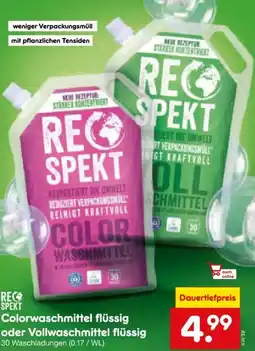 Netto Marken-Discount Respekt Voll-Colorwaschmittel Angebot