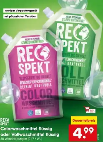 Netto Marken-Discount Respekt Voll-Colorwaschmittel Angebot