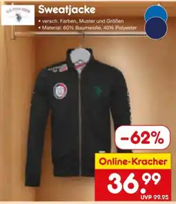 Netto Marken-Discount U.S. Polo ASSN Herren-Sweatjacke Angebot