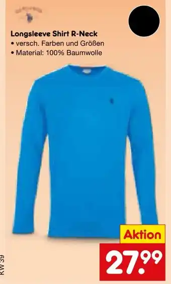 Netto Marken-Discount U.S. Polo ASSN Longsleeve Shirt R-Neck Angebot