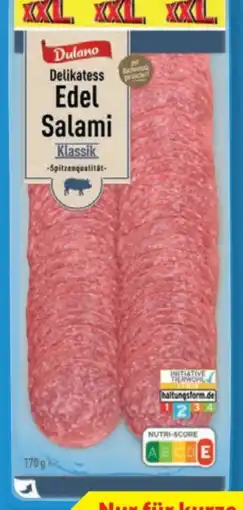 Lidl Dulano Delikatess Edelsalami XXL Angebot
