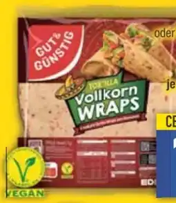 E-Center Gut & Günstig Tortilla Vollkorn Wraps Vegan Angebot