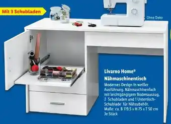 Lidl Livarno Home Nähmaschinentisch Angebot