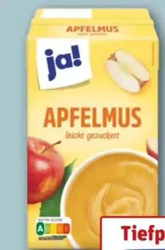 REWE Center ja! Apfelmus Angebot