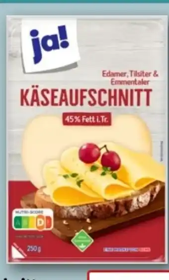 REWE Center ja! Käseaufschnitt Angebot