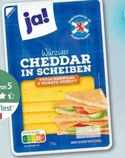 REWE Center ja! Cheddar in Scheiben Angebot