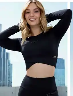REWE Center Julia Beautx Damen Crop Langarm Shirt Angebot