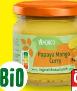Lidl Vemondo Bio Veganer Brotaufstrich Papaya Mango Curry Angebot