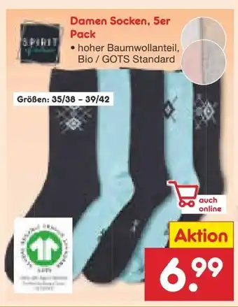 Netto Marken-Discount Spirit of Colours Damen Socken 5er Pack Angebot