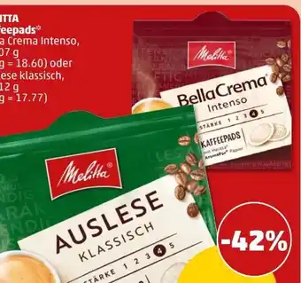 PENNY Melitta Bella Crema Kaffeepads Angebot