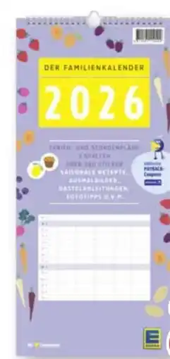 Scheck-in-Center Edeka Familienplaner 2026 Angebot