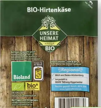 Scheck-in-Center Unsere Heimat Echt & Gut Bio-Hirtenkäse Angebot