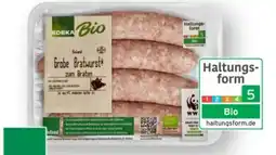 Scheck-in-Center Edeka Bio Grobe Bratwurst Angebot