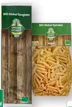 Scheck-in-Center Unsere Heimat echt & gut Bio-Dinkel Teigwaren Angebot