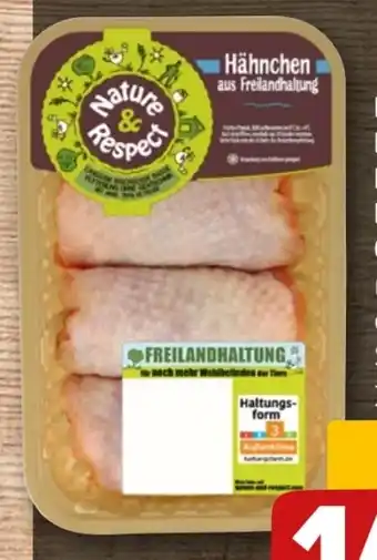 REWE Nature & Respect Pollofino Freiland Hähnchen Oberschenkel Angebot
