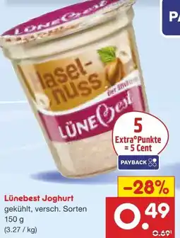 Netto Marken-Discount Lünebest Joghurt Haselnuss Angebot