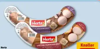 REWE Herta Saftige Fleischwurst Angebot