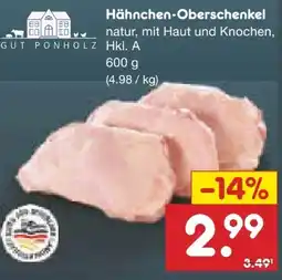 Netto Marken-Discount Gut Ponholz Hähnchen-Oberschenkel Angebot