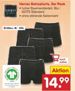 Netto Marken-Discount Spirit of Colours Herren Retroshorts 5er Pack Angebot