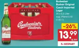 Netto Marken-Discount Budweiser Budvar (CZ) Original Czech Imported Lager Angebot