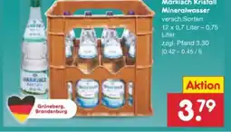 Netto Marken-Discount Märkisch Kristall Mineralwasser Angebot