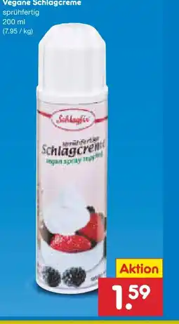Netto Marken-Discount Schlagfix Schlagcreme Vegan Angebot