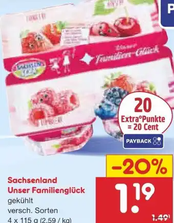 Netto Marken-Discount Sachsenmilch Unser Familienglück Angebot