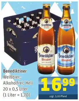 Getränke Arena Benediktiner weißbier, alkoholfrei, hell Angebot