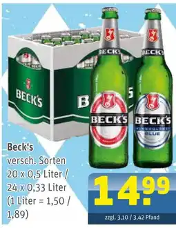 Getränke Arena Beck's versch. sorten Angebot