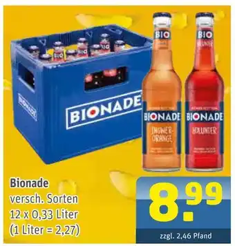 Getränke Arena Bionade versch. sorten Angebot