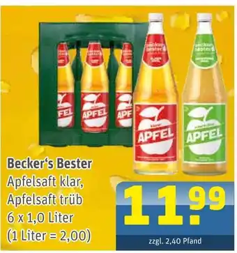 Getränke Arena Becker's bester apfelsaft klar Angebot