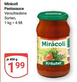 Globus Mirácoli pastasauce Angebot