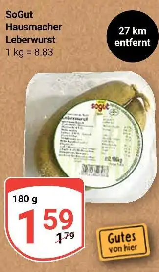 Globus Sogut hausmacher leberwurst Angebot