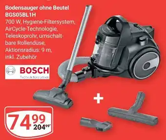 Globus Bosch bodenstaubsauger ohne beutel bgs05bl1h Angebot