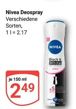 Globus Nivea deospray Angebot