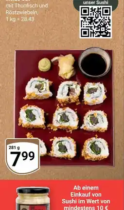 Globus Sushi mit thunfisch und röstzwiebeln Angebot
