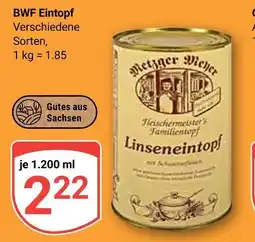 Globus Metzger meyer linseneintopf Angebot